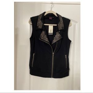 Material Girl Black Studded Vest